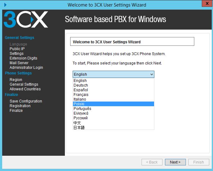 pbx-change email server settings