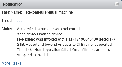 vmware vsphere 6.5 vmdk file size limit