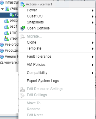 vsphere no clone option