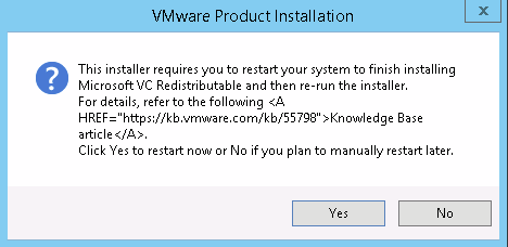 requires a restart to finish installing