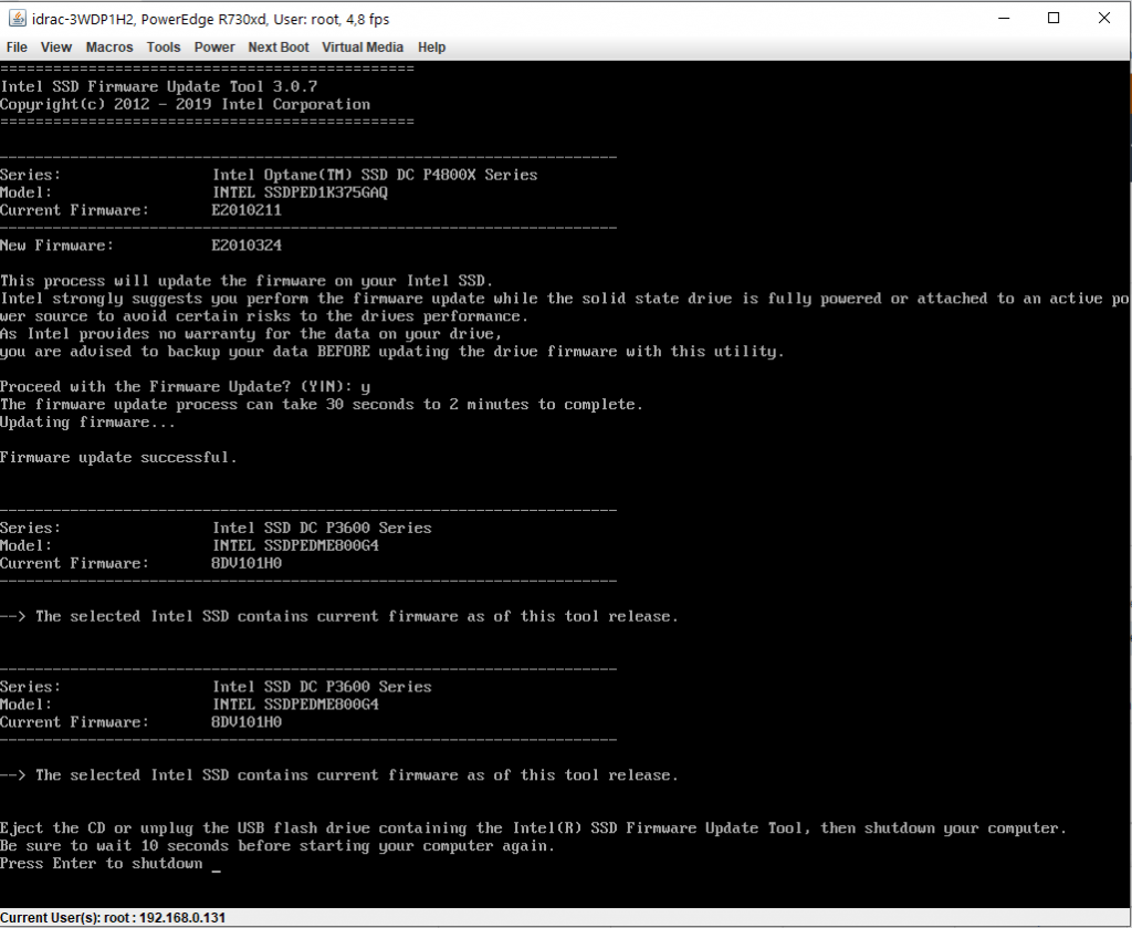 Intel SSD and firmware on ESXi - vInfrastructure