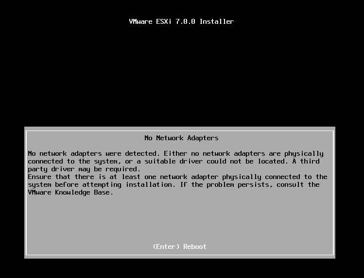 vmware esxi 6.7 adapter type greyed out